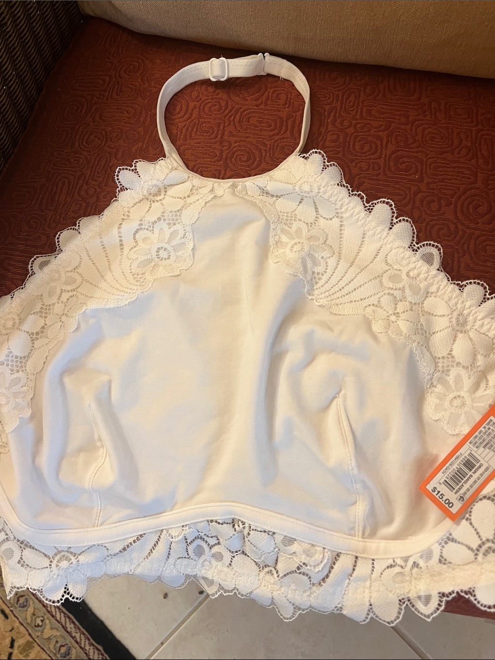 Target White Lace Halter Camisole